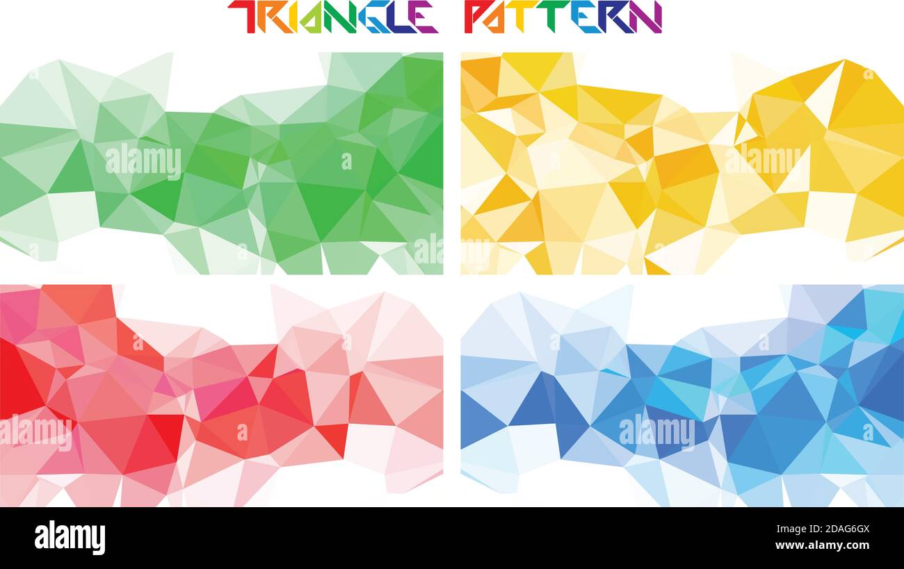 Resumen Multicolor de fondo Triángulo patrón - verde, amarillo, azul, rojo vector Ilustración del Vector