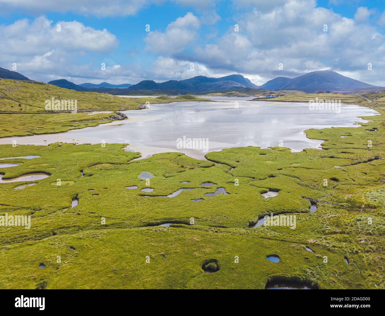 Uig Sands, Isla de Lewis, Hébridas, Islas Occidentales, en Escocia. UK Foto de stock