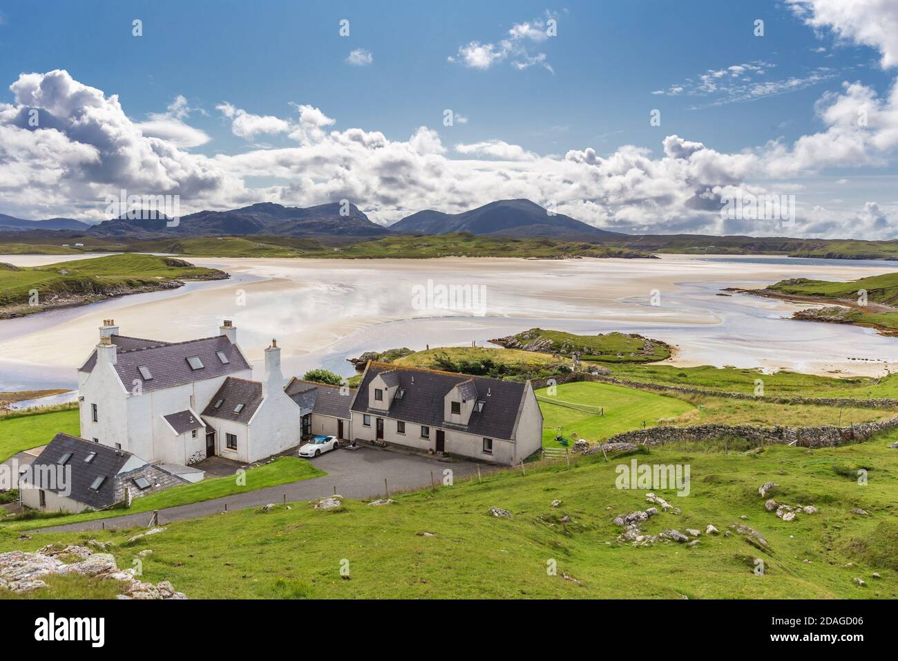 Uig Sands, Isla de Lewis, Hébridas, Islas Occidentales, en Escocia. UK Foto de stock