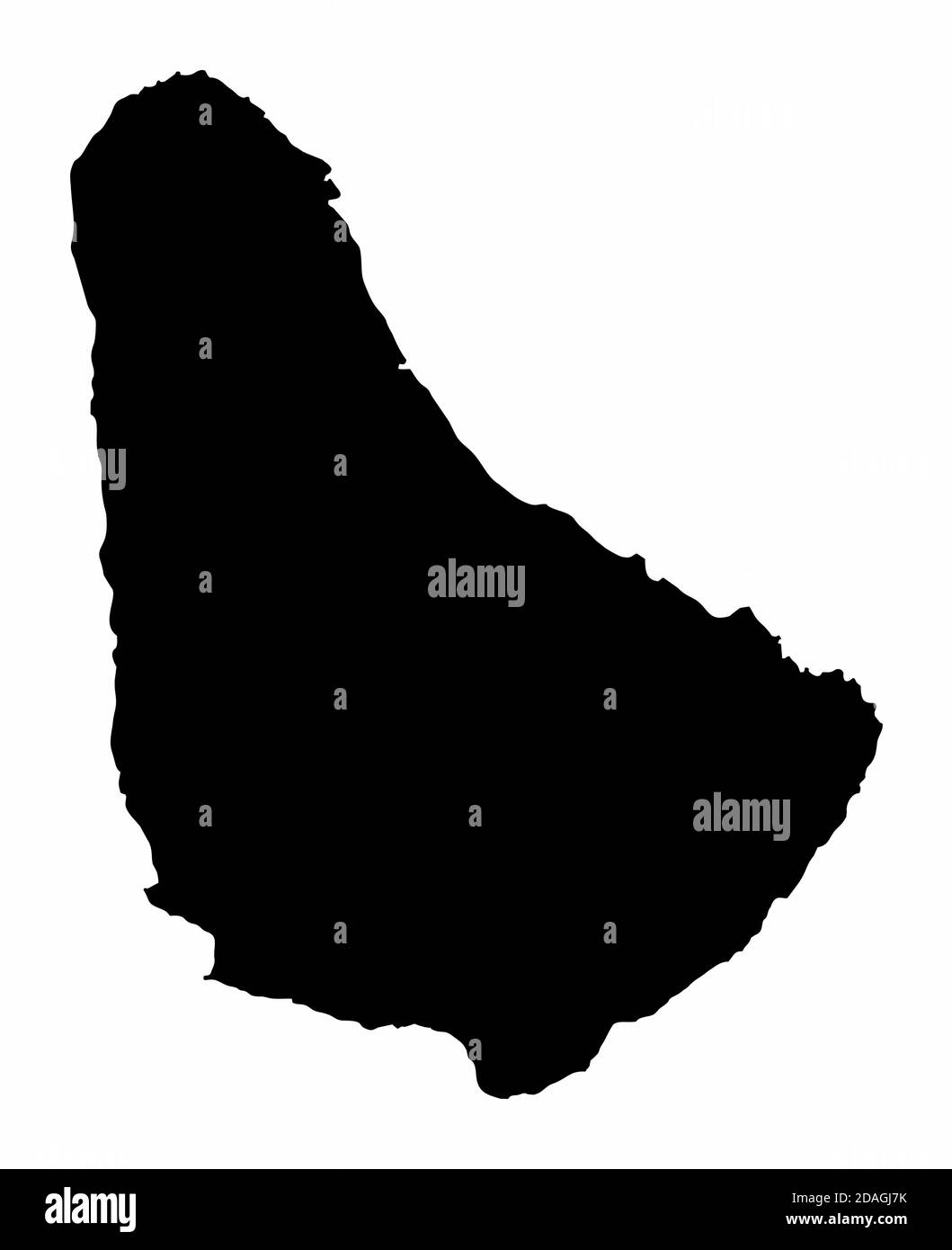 Mapa de la silueta de Barbados Ilustración del Vector