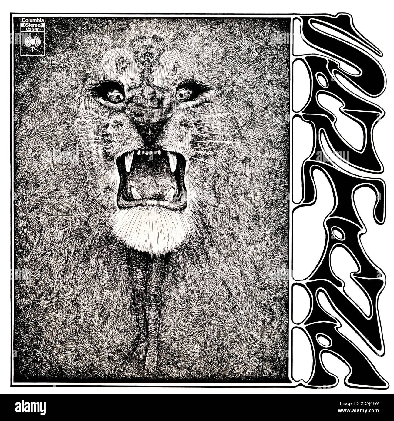 Santana - portada original del álbum de vinilo - Santana - 1969 Foto de stock