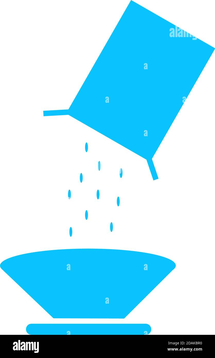 Icono de cereal plano. Pictograma azul sobre fondo blanco. Símbolo de ilustración vectorial Ilustración del Vector