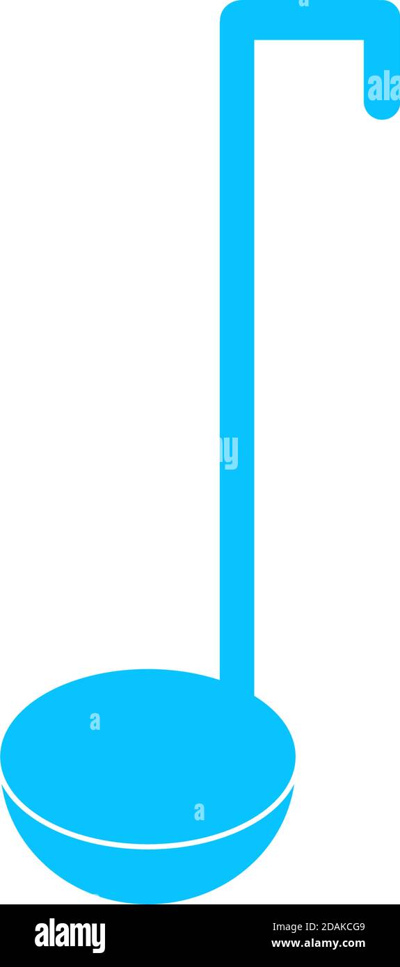 Cuchara cuchara icono plano. Pictograma azul sobre fondo blanco