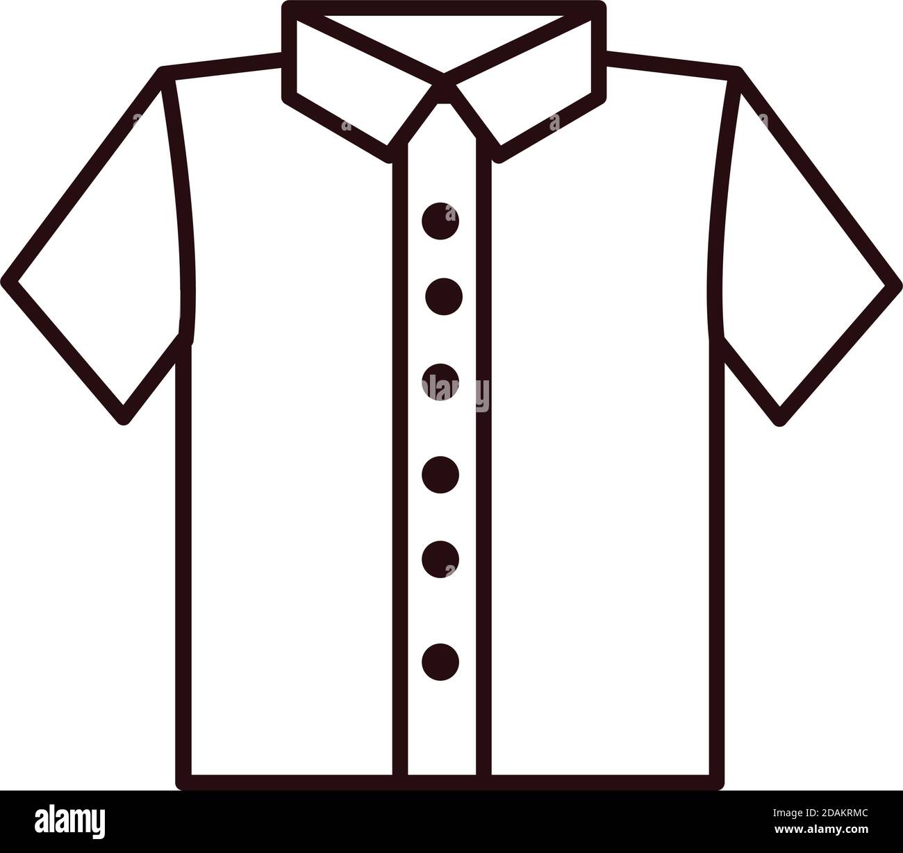 camisa casual moda hombres ropa vector ilustración línea icono Imagen  Vector de stock - Alamy
