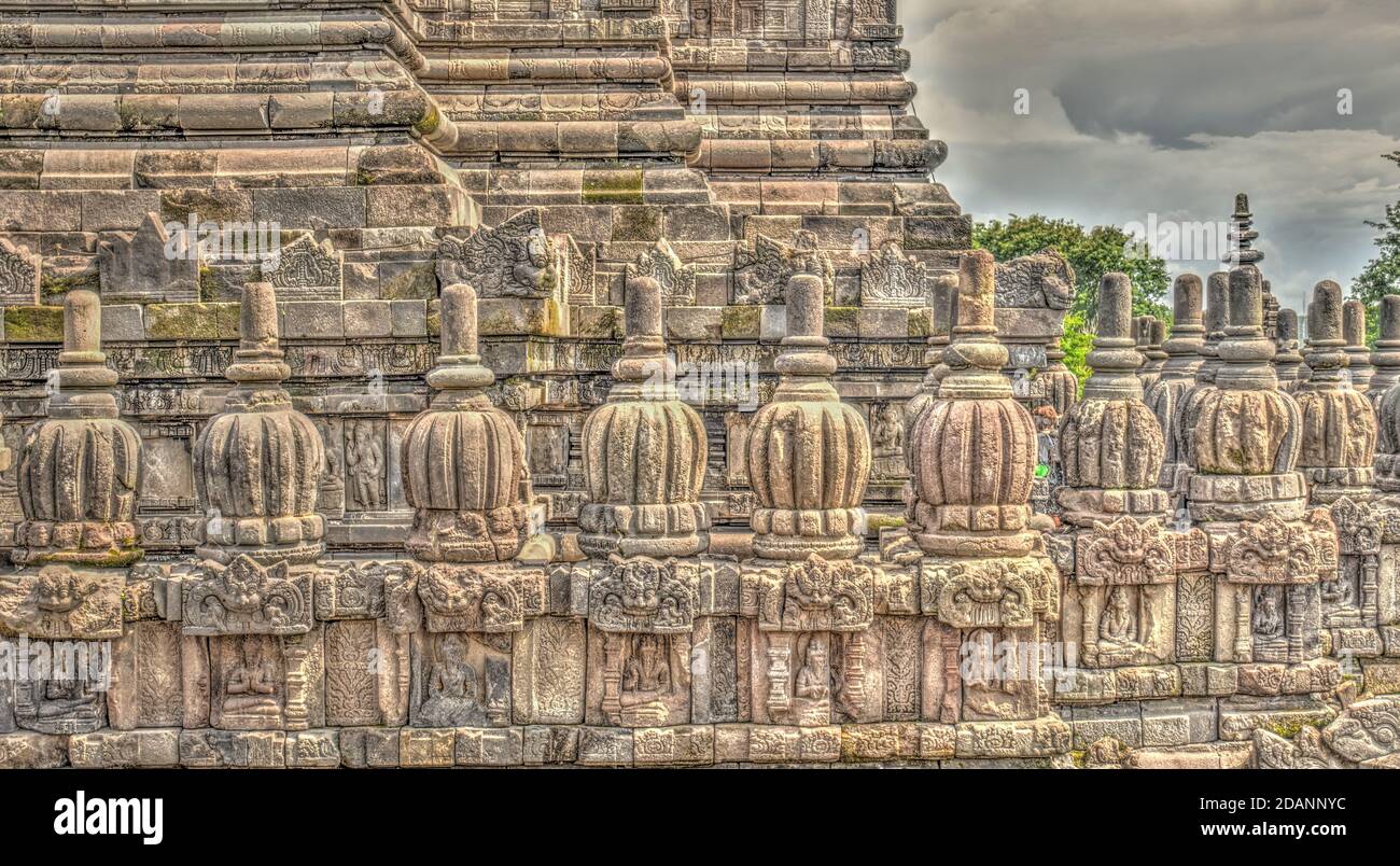 Templo Prambanan, Java, Indonesia Foto de stock
