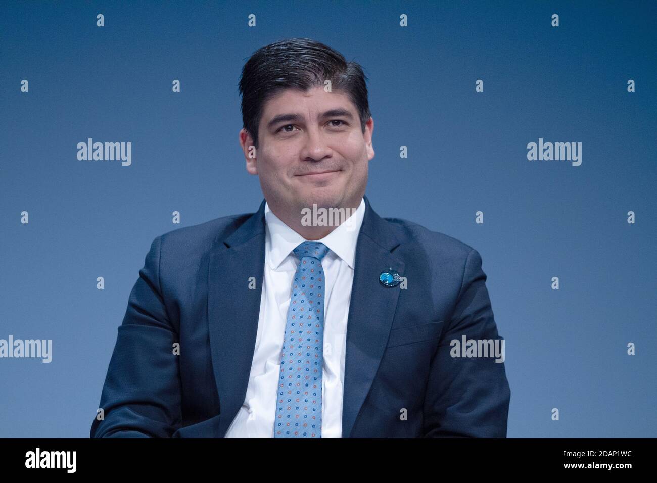 París, Francia, 12 de noviembre de 2018, Carlos Alvarado Quesada, presidente de la República de Costa Rica, en el Foro de Paz de París, François Loock/Alamy Foto de stock