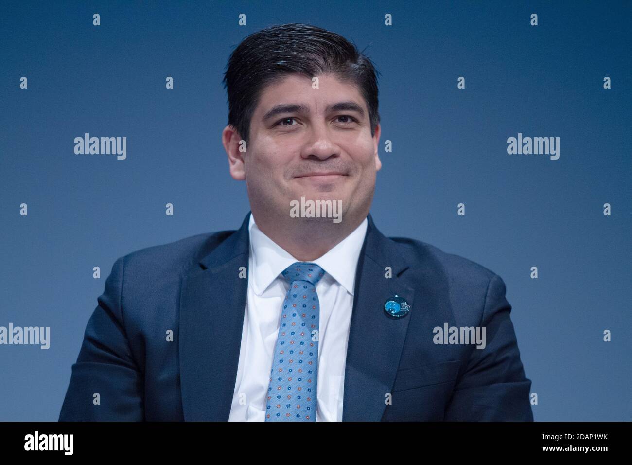 París, Francia, 12 de noviembre de 2018, Carlos Alvarado Quesada, presidente de la República de Costa Rica, en el Foro de Paz de París, François Loock/Alamy Foto de stock