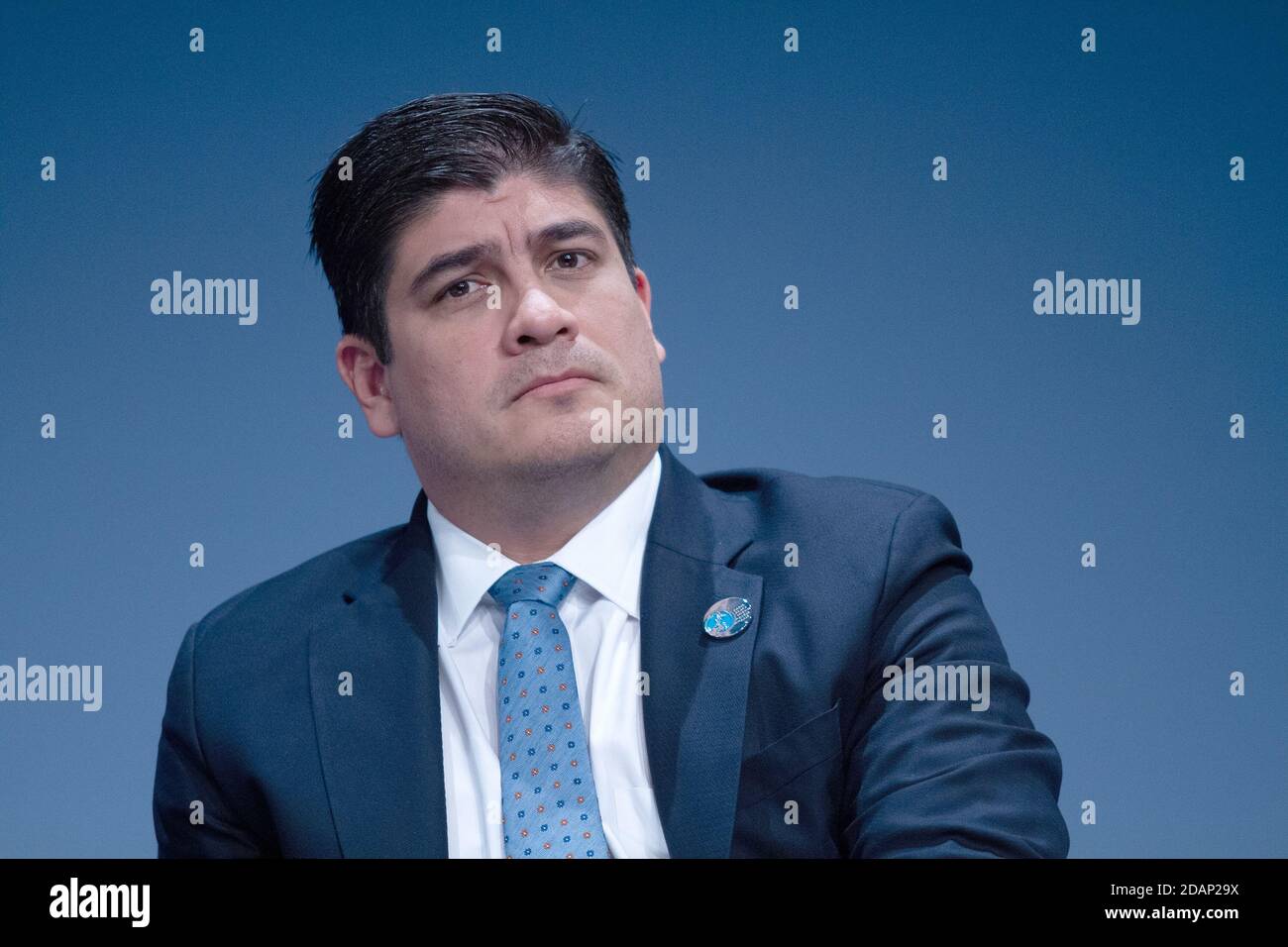 París, Francia, 12 de noviembre de 2018, Carlos Alvarado Quesada, presidente de la República de Costa Rica, en el Foro de Paz de París, François Loock/Alamy Foto de stock