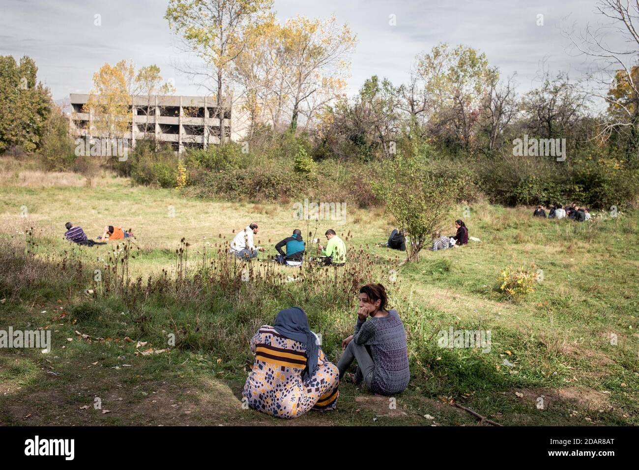 Alojamiento para refugiados en Sofía, Bulgaria Foto de stock
