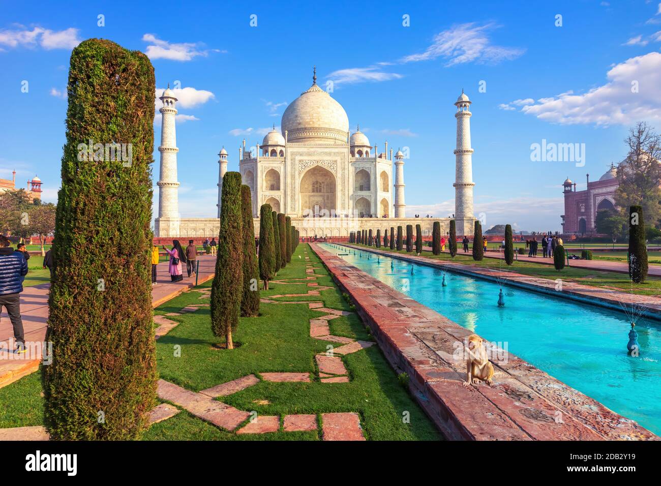 Maravilla India del mundo - Mmausoleo Taj Mahal en Agra. Foto de stock
