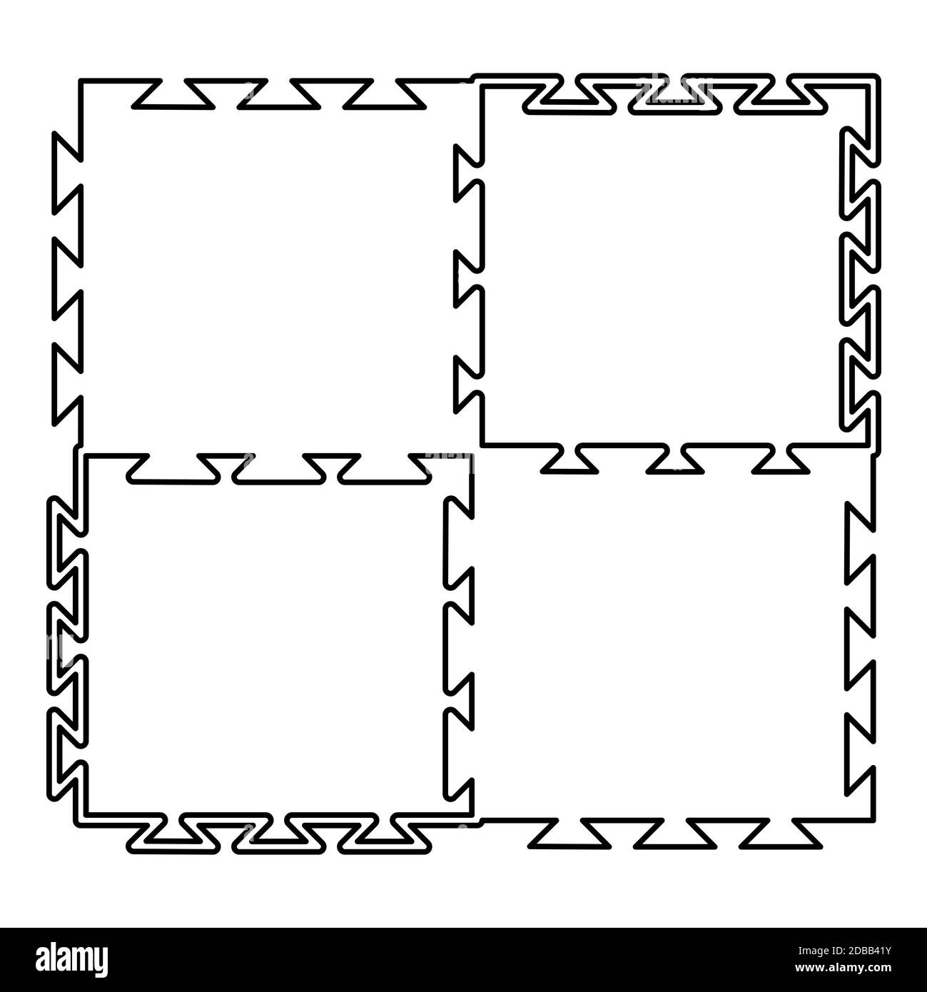 Puzzle Sport mat con espuma Play Concept icono Tatami contorno negro color  vector ilustración plano imagen simple Fotografía de stock - Alamy