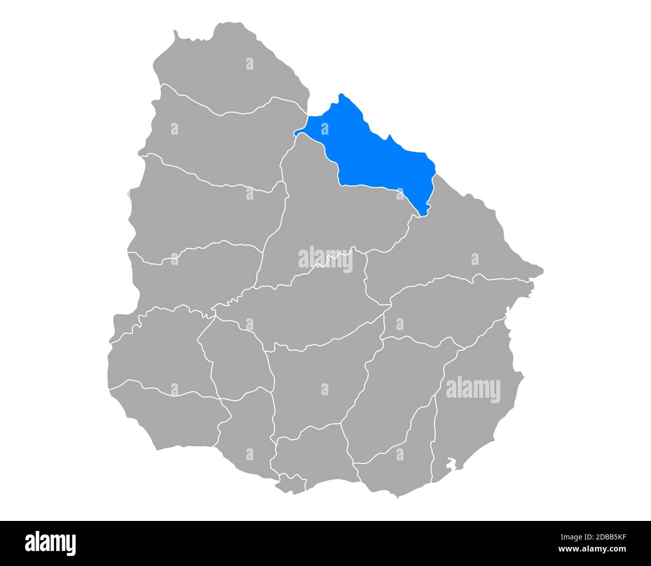 Mapa del departamento de rivera uruguay fotografías e imágenes de alta