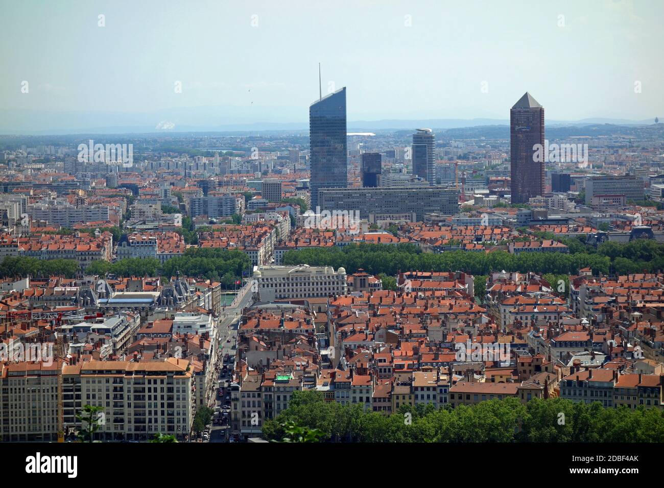 Casco antiguo de Lyon en Francia Foto de stock