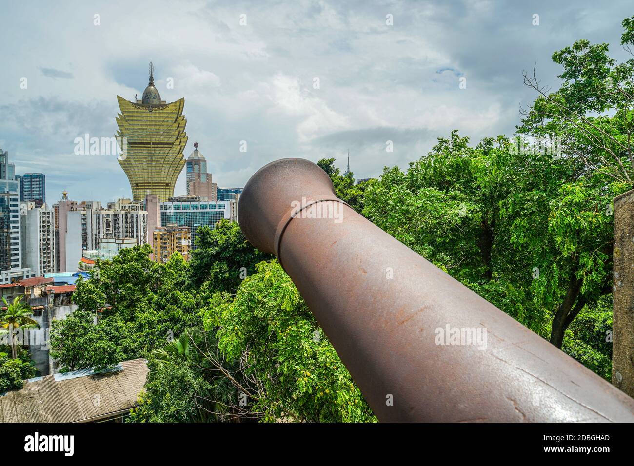 Monte fort of Cannon (Región Administrativa Especial de Macao). Lugar de rodaje: Región Administrativa Especial de Macao Foto de stock