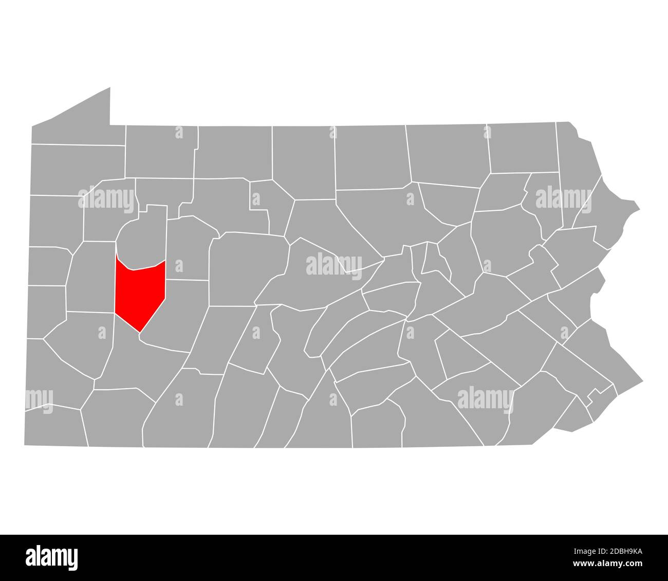 Mapa de Armstrong en Pennsylvania Fotografía de stock Alamy