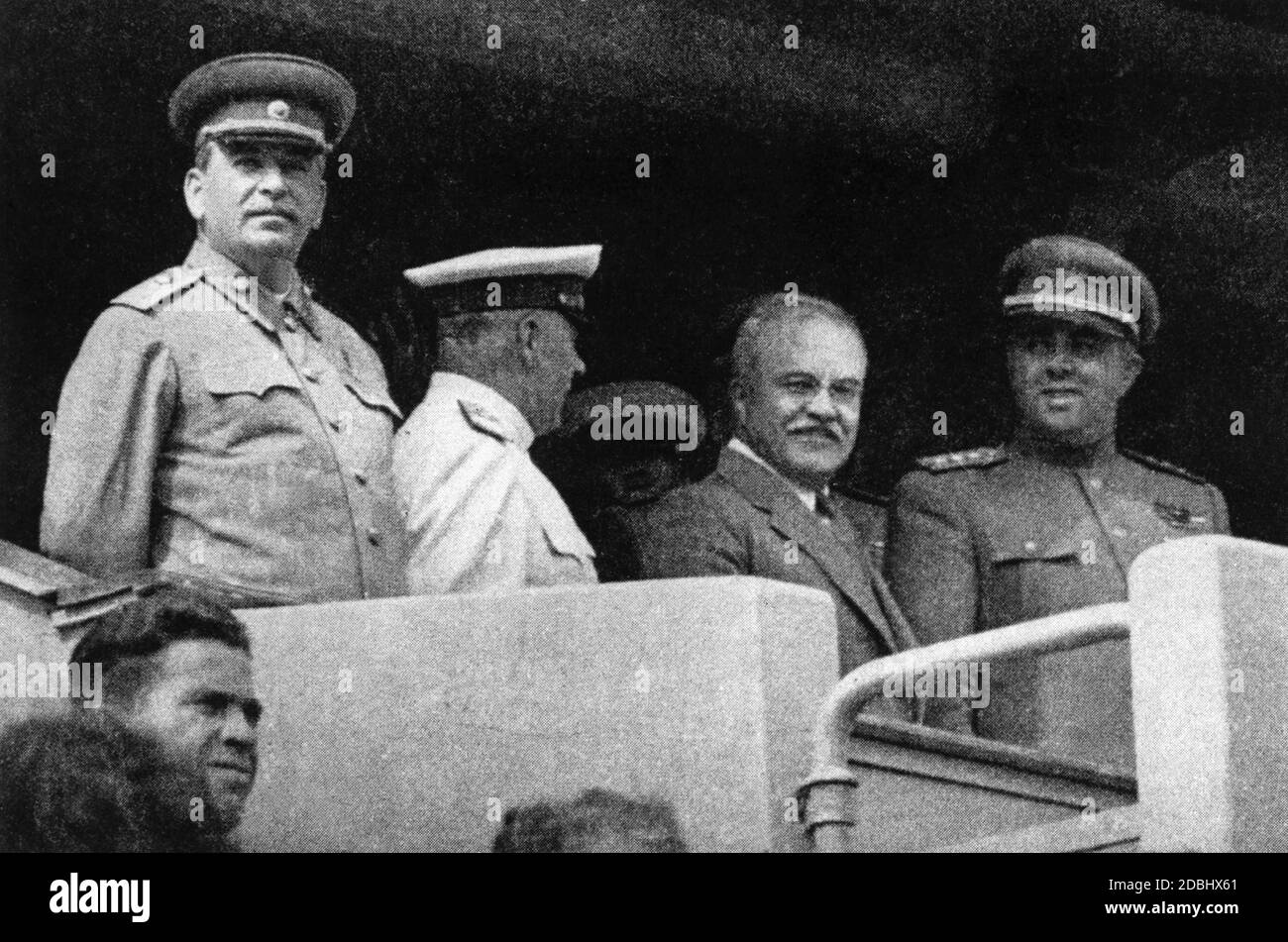 Stalin, Voroshilov, Molotov, 1939 Foto de stock