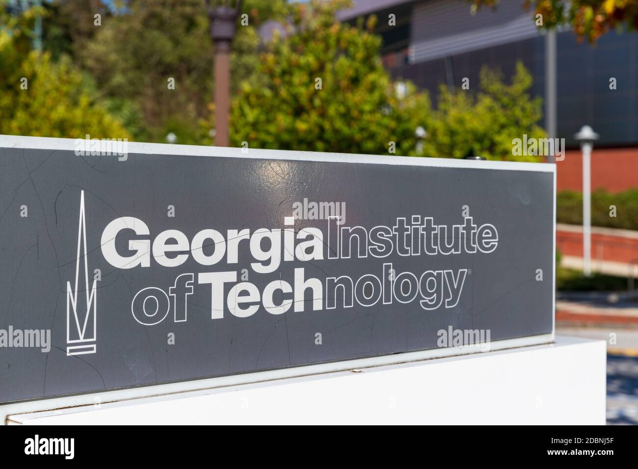 Atlanta, GA / USA - Octubre 29 2020: Firma del Instituto Tecnológico de Georgia Foto de stock