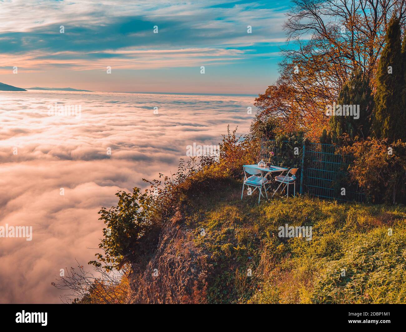 Ein Platz über den Wolken Foto de stock