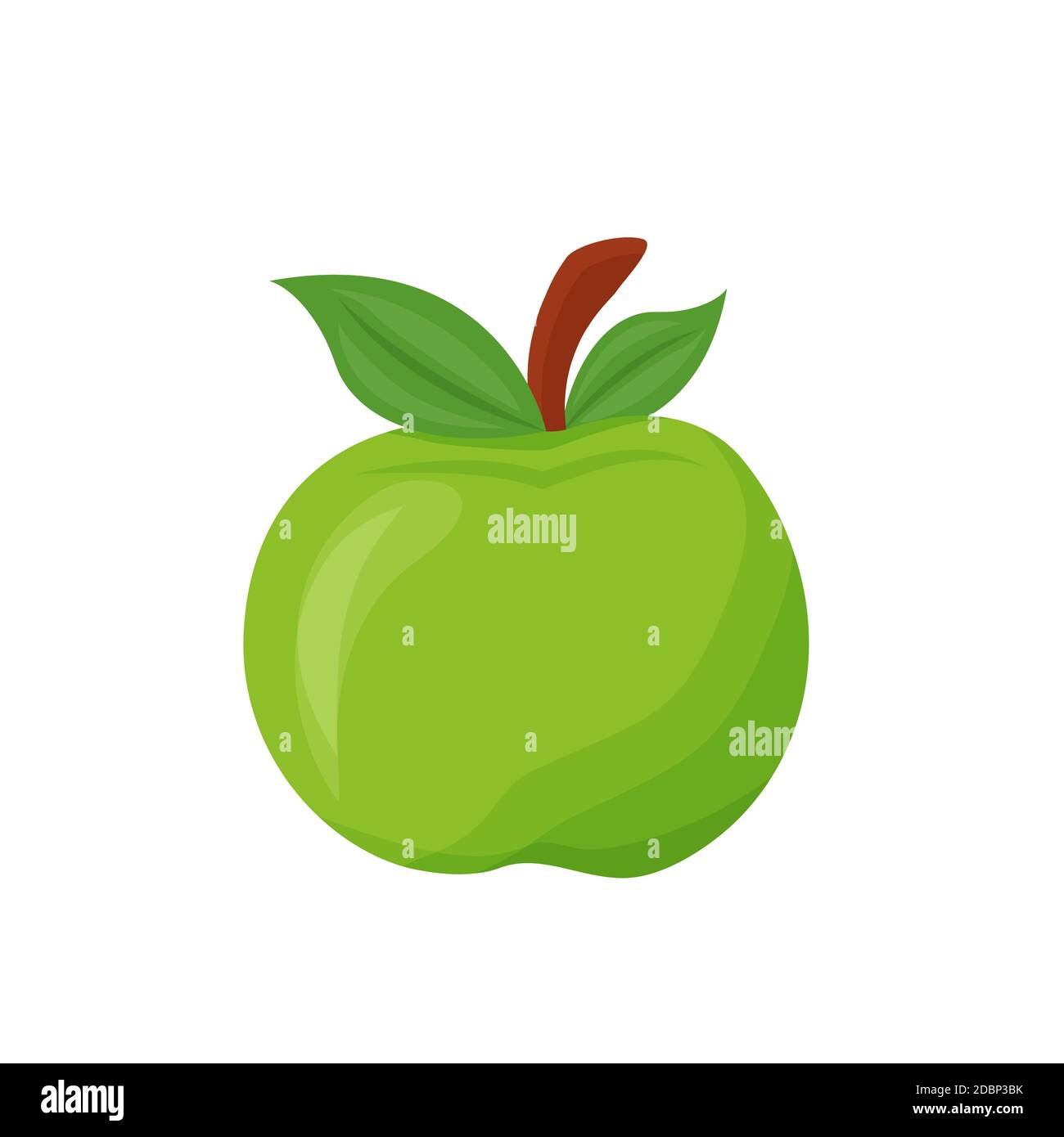 Ilustración vectorial de dibujos animados de manzana verde. Fruta fresca  jugosa dulce objeto de color plano. Comida vegetariana. Producto rico en  vitaminas, minerales, antioxidantes isola Fotografía de stock - Alamy
