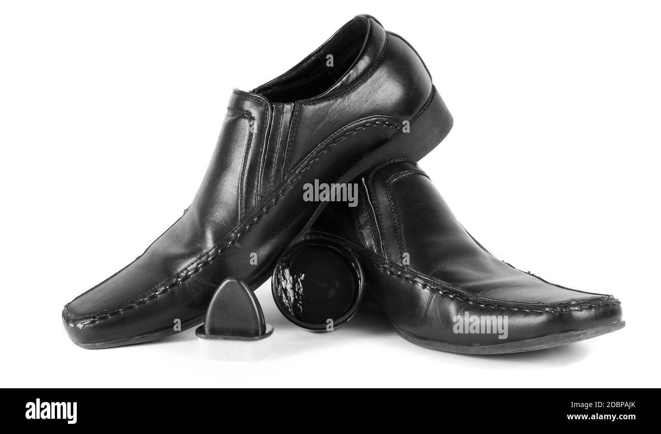 Lustra zapatos Imágenes de stock en blanco y negro - Alamy