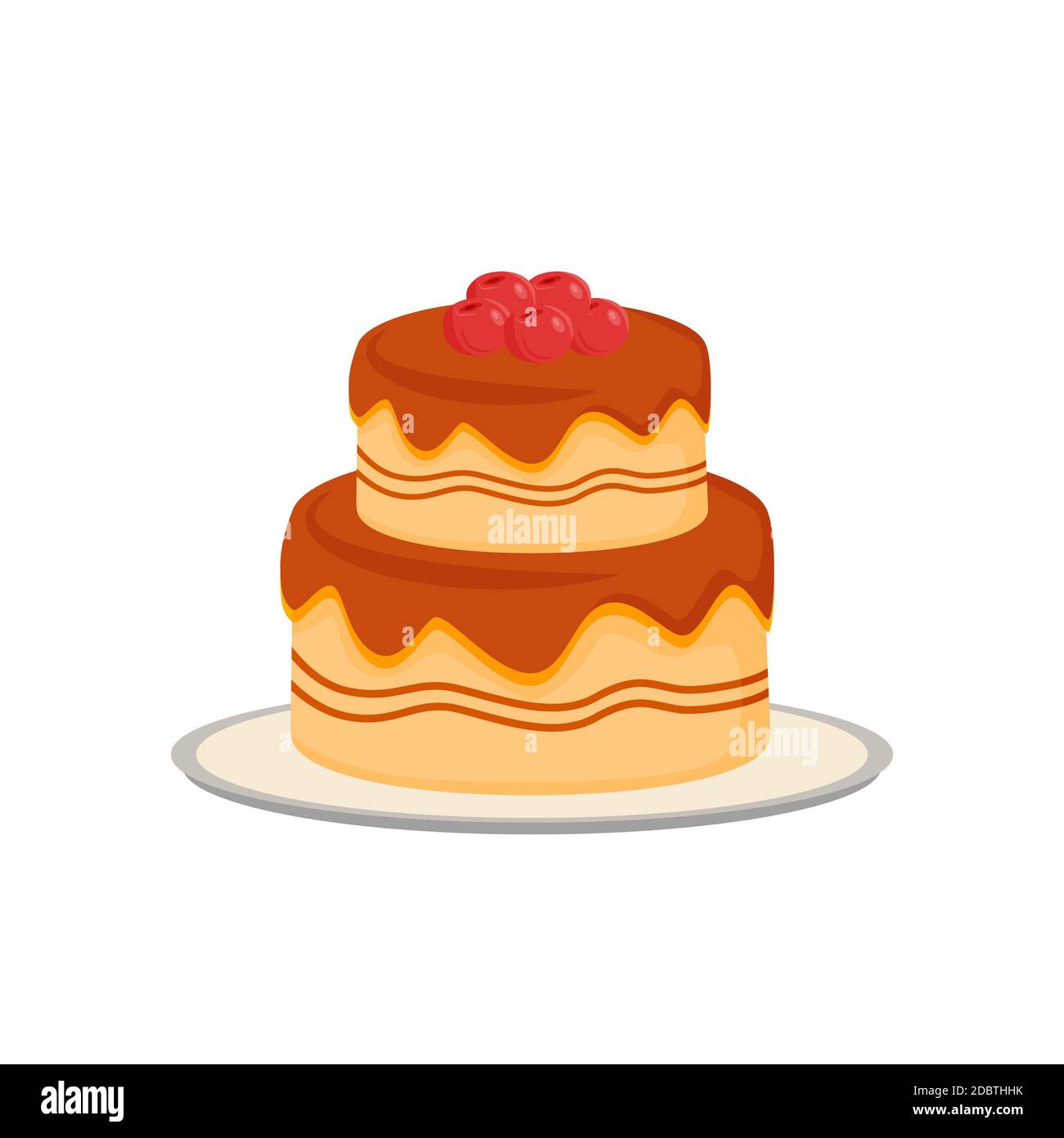 Deliciosa tarta de dibujos animados vector ilustración. Pastelería dulce  servida, panadera cremosa objeto de color plano. Pastelería, postre  azucarado al horno, comida sabrosa Fotografía de stock - Alamy