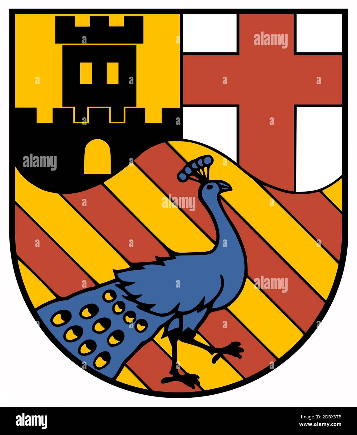 Escudo de la ciudad de Neuwied. Alemania Foto de stock