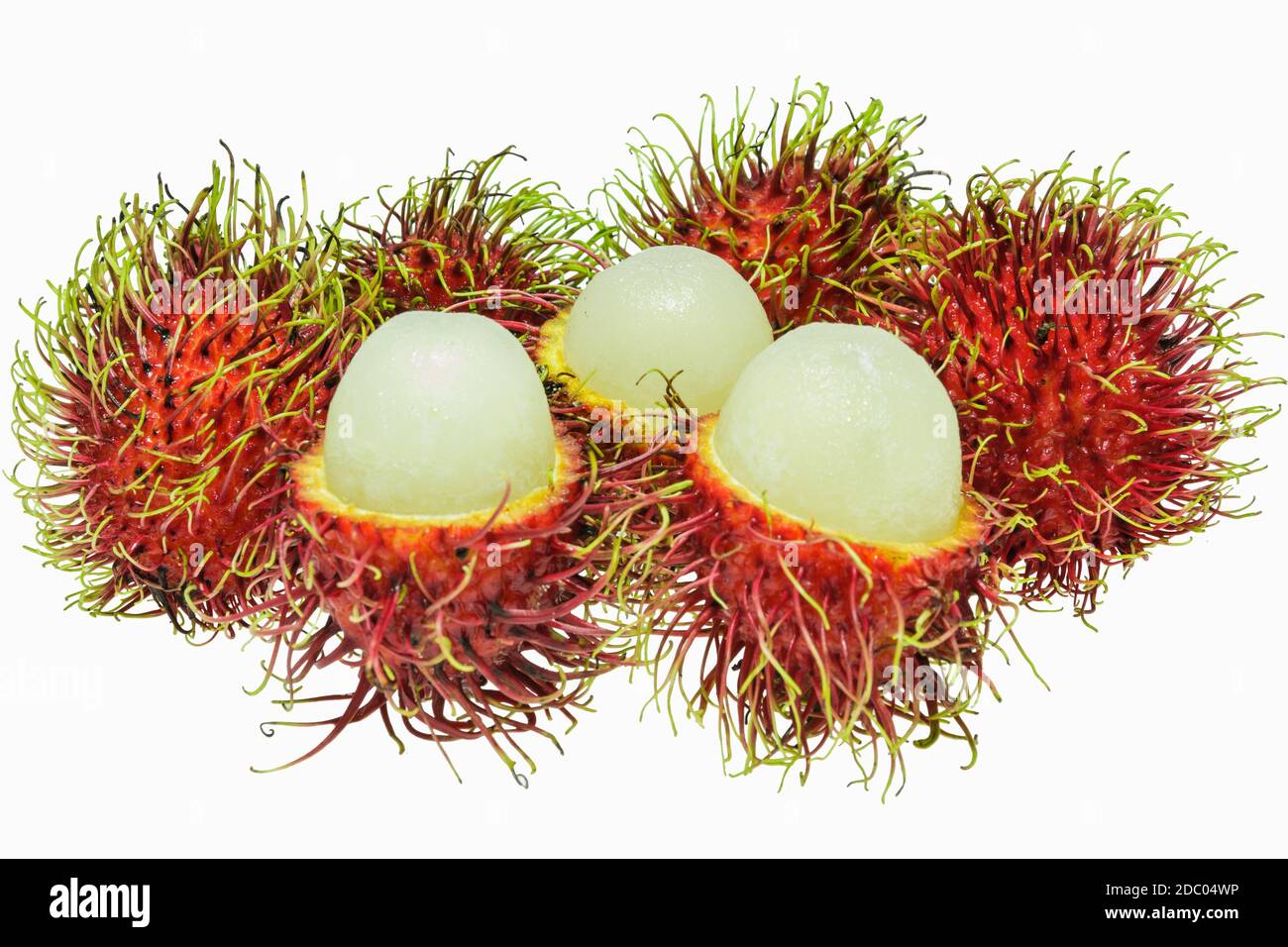 El rambutan es una fruta con cáscara roja dulce Fotografía de stock - Alamy