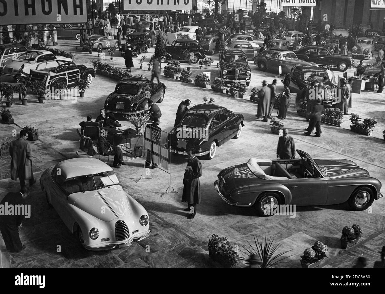 Salón internacional del automóvil, 1950 Foto de stock