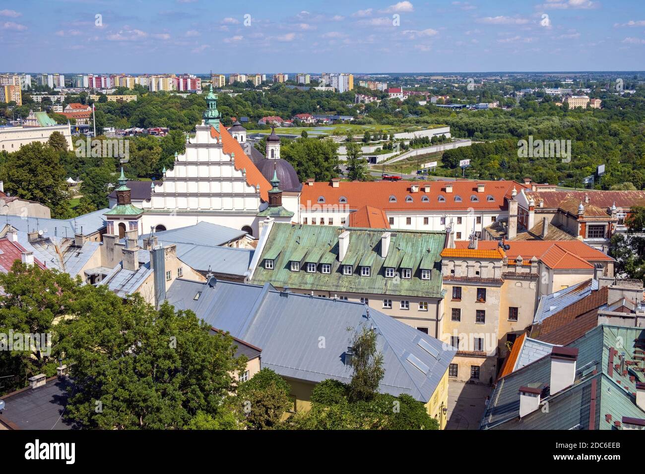 Lublin, Lubelskie / Polonia 2019/08/18 Vista panorámica del centro