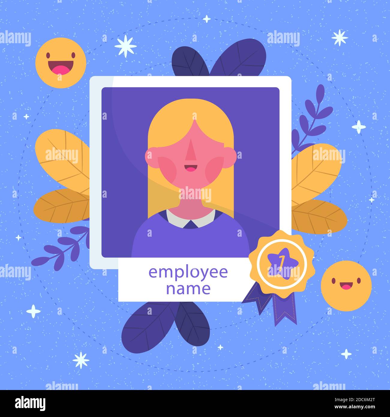 Empleado del mes concepto ilustración vectorial Imagen Vector de stock