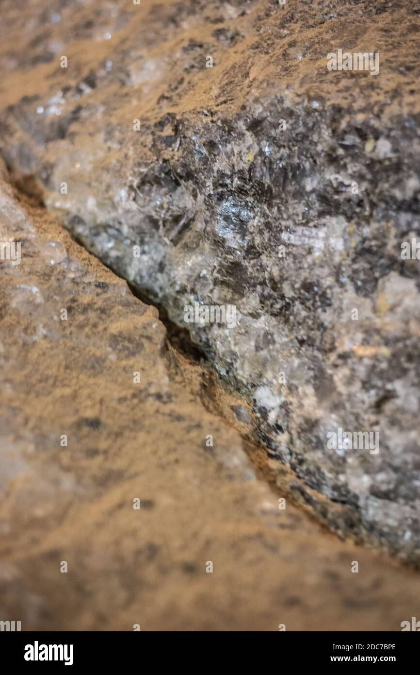 Fondo de rocas de sal en una mina Foto de stock