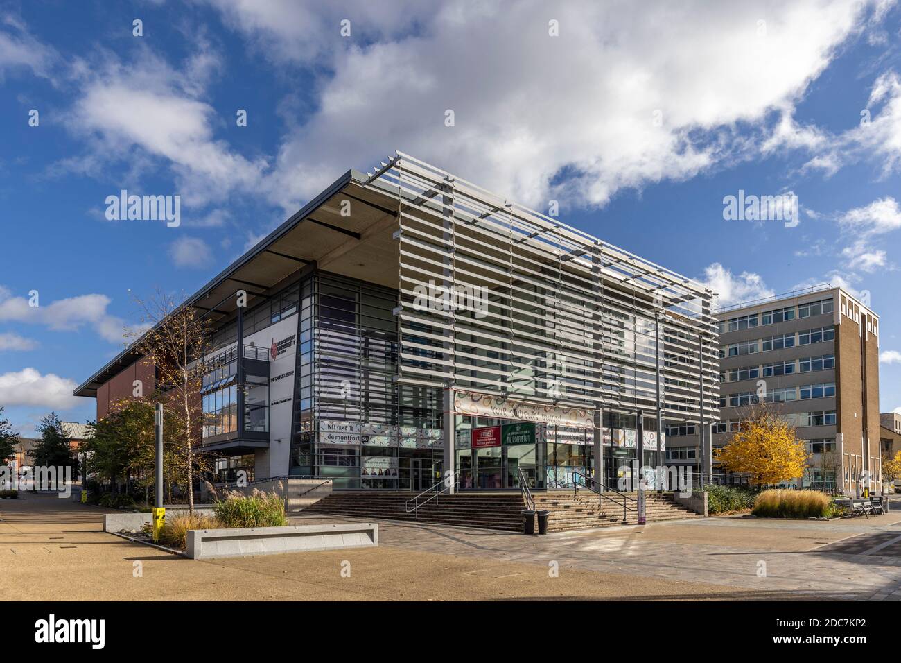 Campus Center Building, Universidad de Montfort, Leicester, Reino Unido Foto de stock