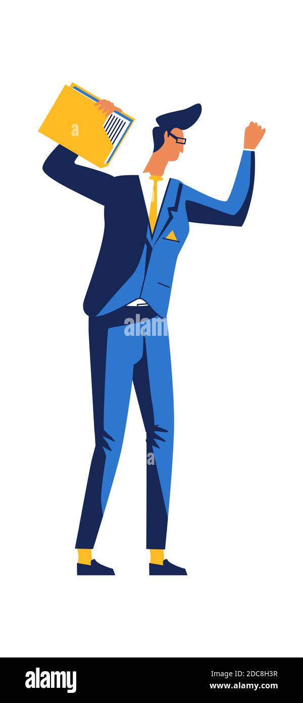 Hombre de negocios en la desesperación, el hombre en el miedo levantó las  manos, dibujo vectorial de dibujos animados, icono plano Imagen Vector de  stock - Alamy
