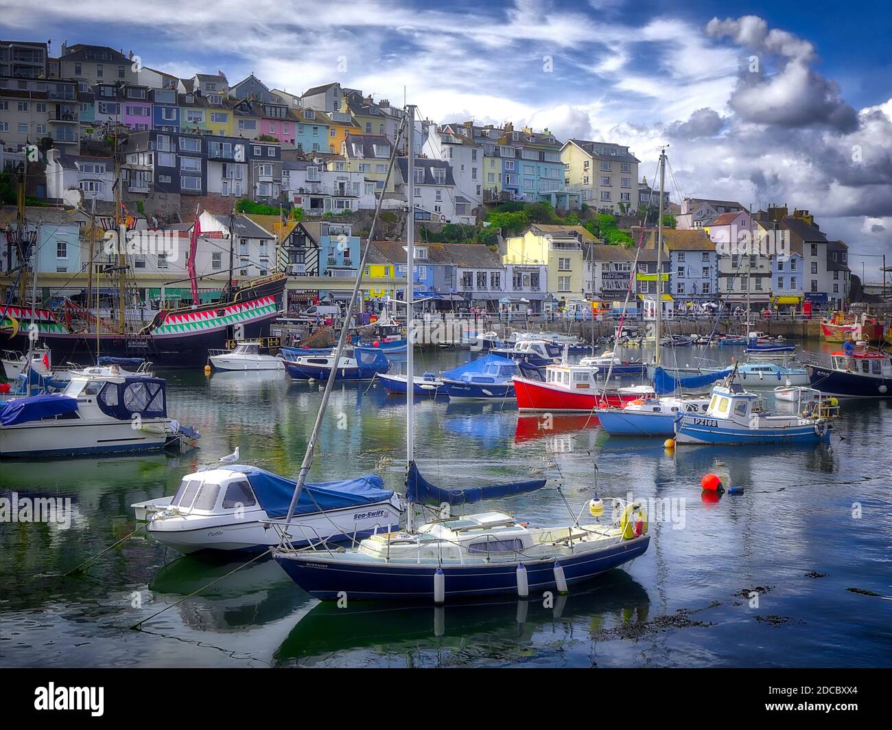 GB - Devon: Brixham pintoresco puerto (HDR-Imagen) Foto de stock