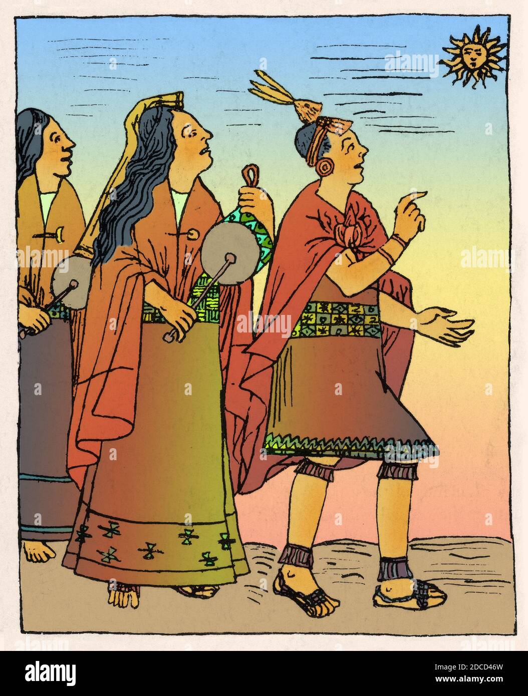 Fiesta de los Inka; el Cuarto Mes, abril Foto de stock