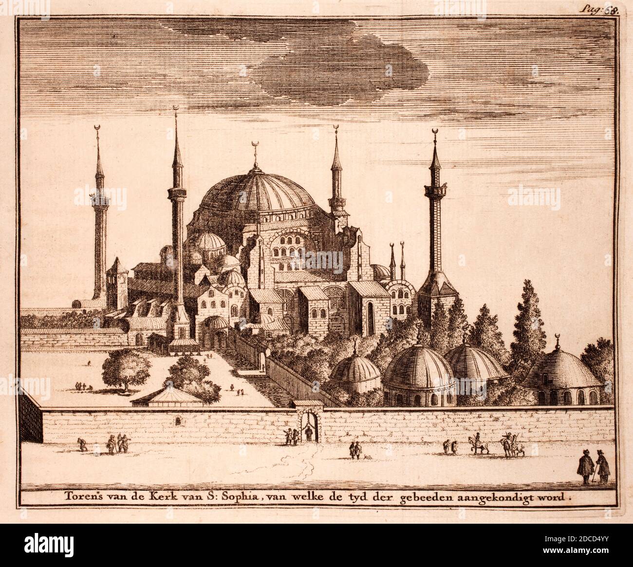 Santa Sofía, Estambul, 1718 Foto de stock