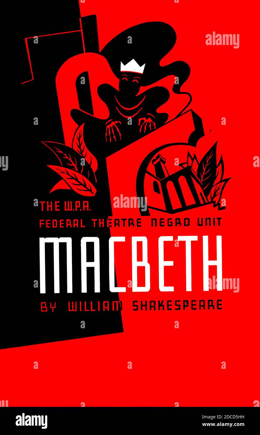 Proyecto de Teatro Federal, Macbeth, 1936 Foto de stock