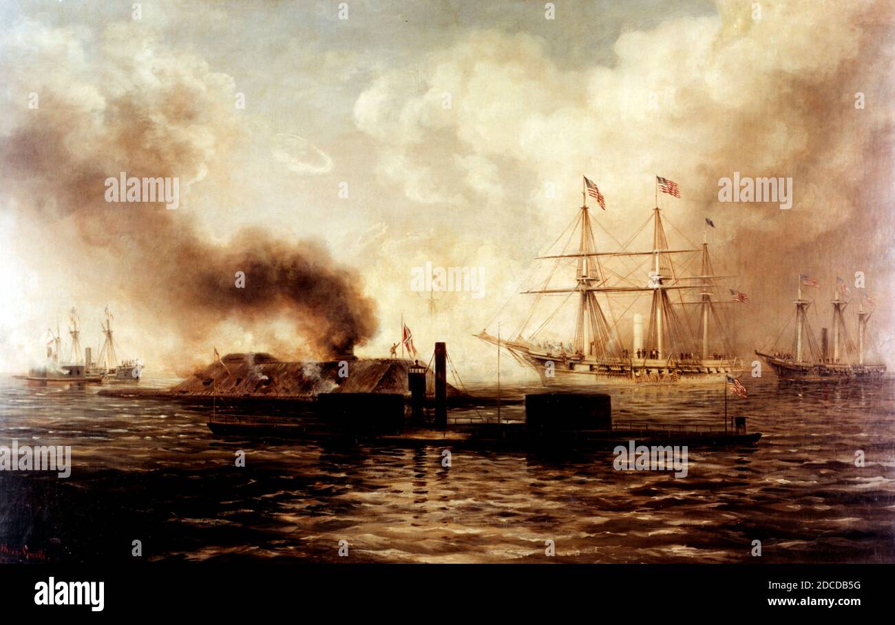 Batalla de Mobile Bay, 1864 Foto de stock