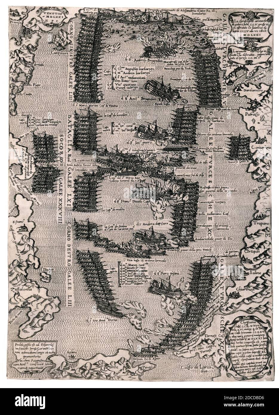 Batalla de Lepanto, 1571 Foto de stock
