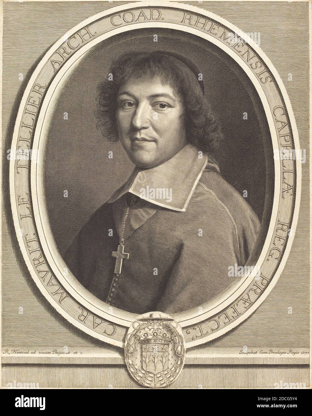 Robert Nanteuil, (artista), francés, 1623 - 1678, Charles-Maurice le Tellier, 1670, grabado Foto de stock