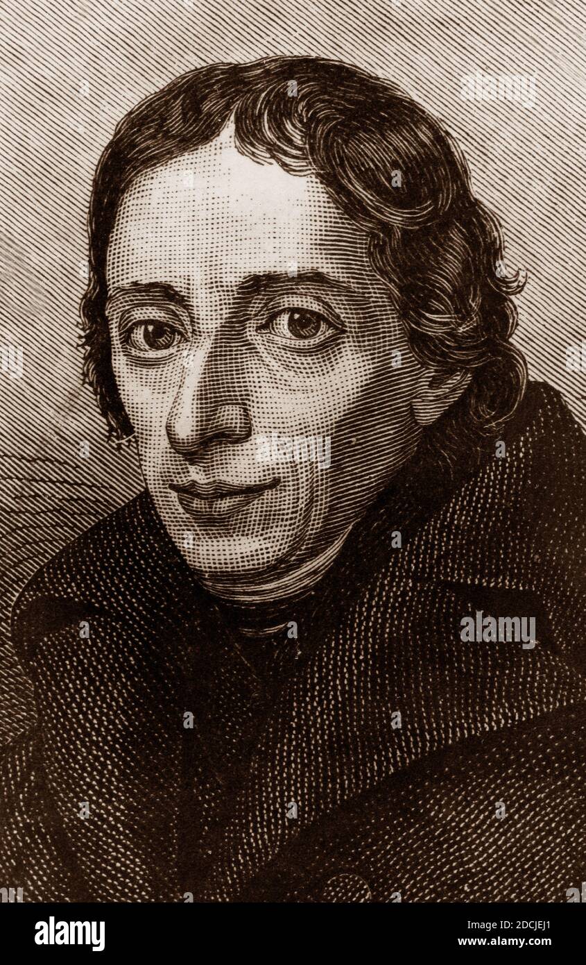 retrato de Bernard Bolzano (1781-1848) Foto de stock