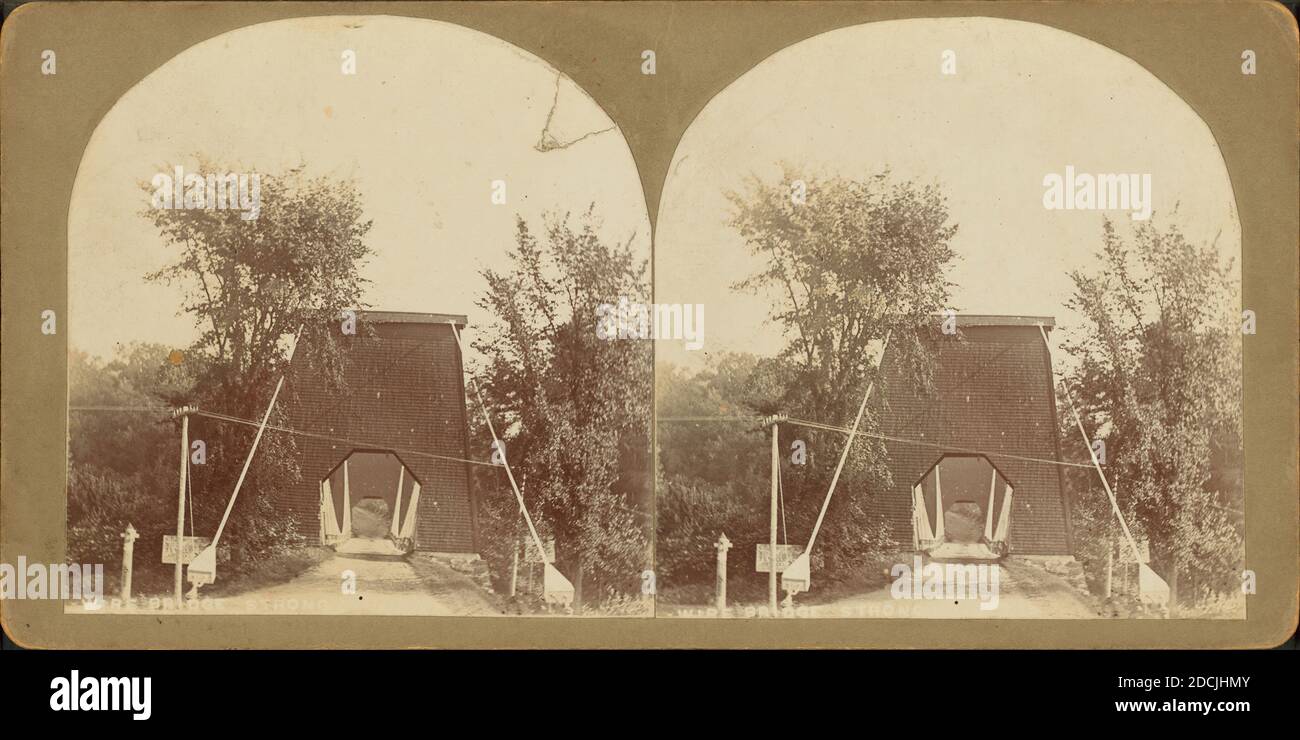 Ware bridge., imagen fija, estereógrafos, 1850 - 1930, Locke, E. F. Foto de stock