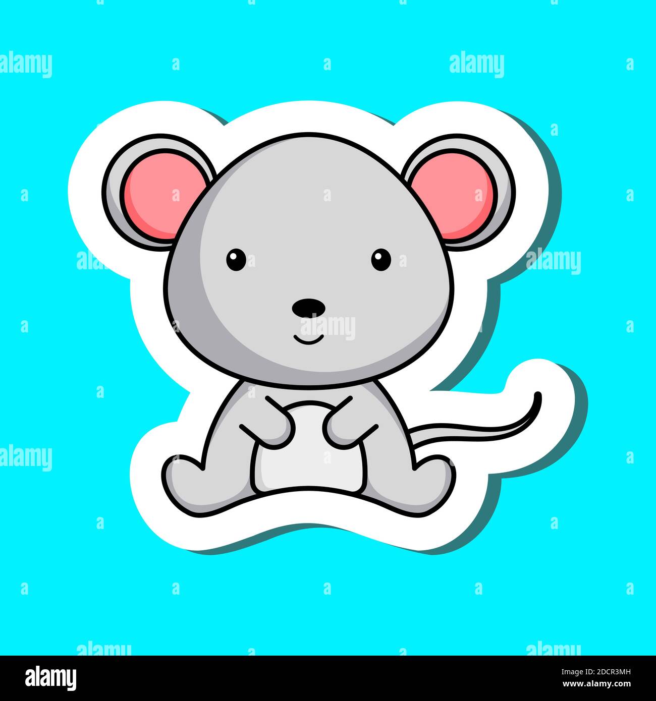 Lindo dibujo animado etiqueta pequeño ratón logotipo plantilla. Diseño de  personaje mascota de álbum, álbum de recortes, tarjeta de felicitación,  invitación, volante, pegatina, tarjeta Imagen Vector de stock - Alamy