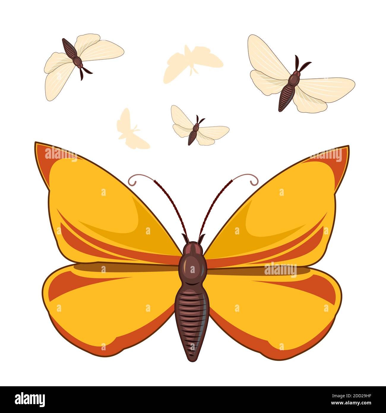 mariposas voladoras amarillas 6211563 Vector en Vecteezy