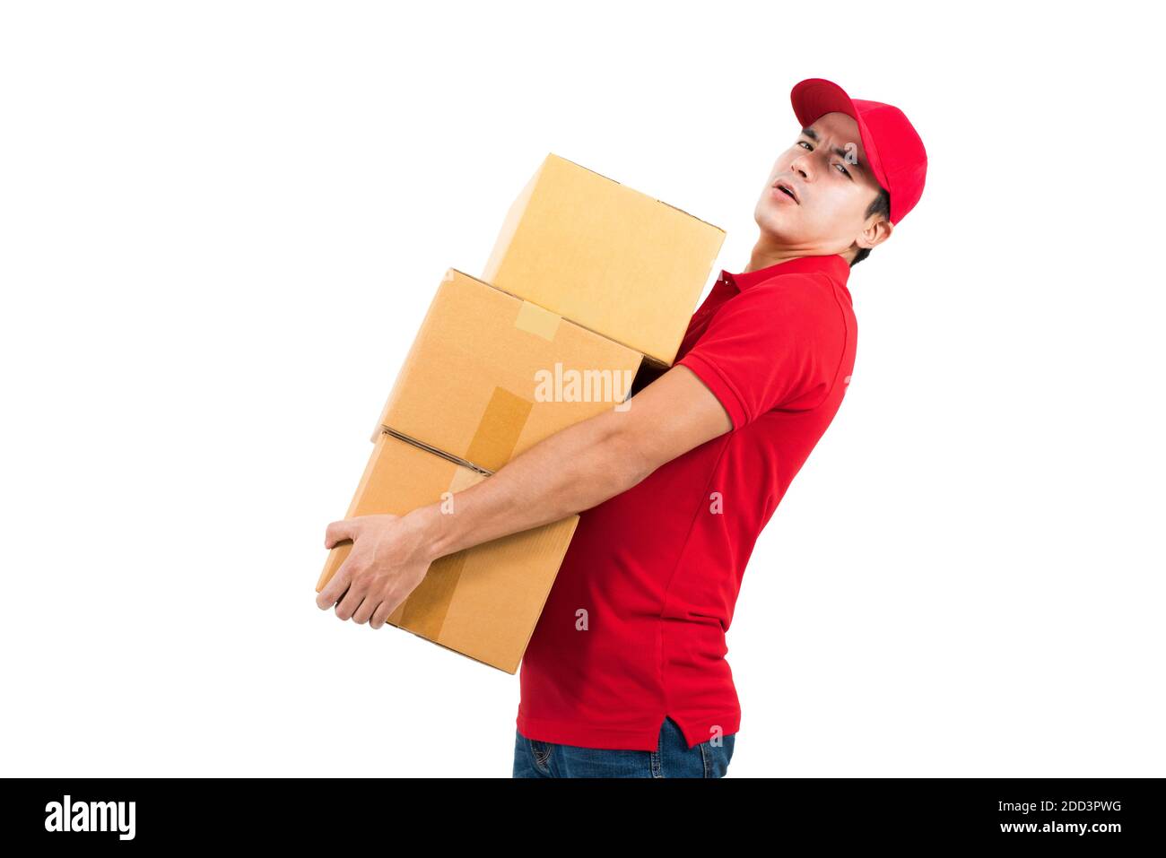 Hombre cargando cajas pesadas fotografías e imágenes de alta resolución -  Alamy