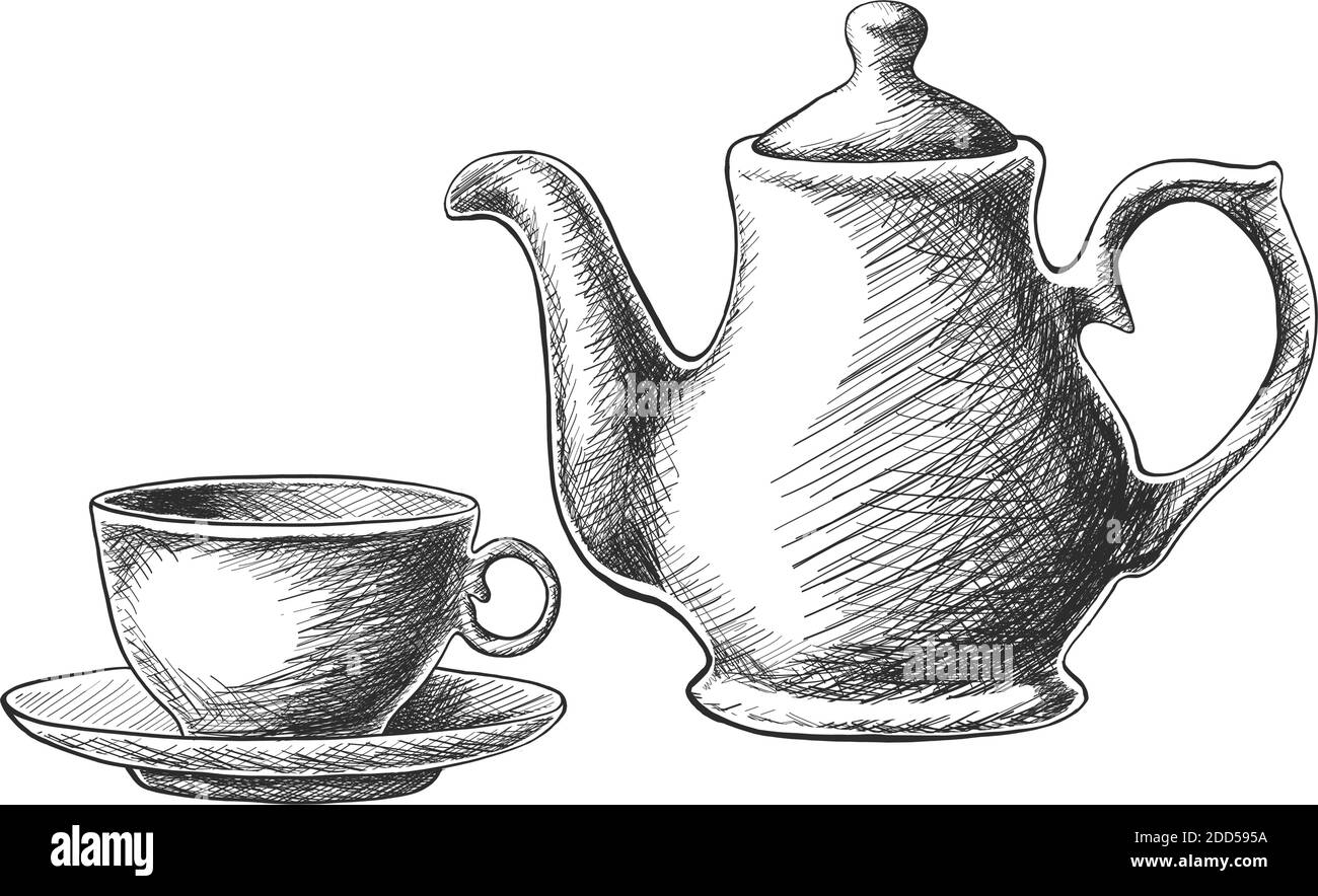 juego de teteras para té. diseño de stock aislado en un fondo blanco para  sitios web y aplicaciones. ilustración vectorial 14213529 Vector en Vecteezy