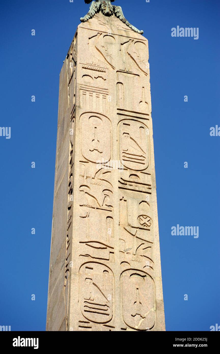 Italia, Roma, Montecitorio, el obelisco egipcio, el siglo VI A.C. Foto de stock