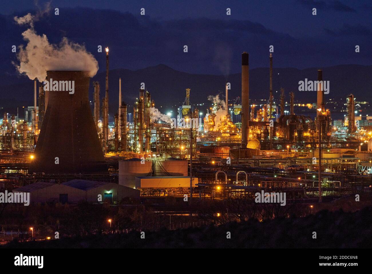 La refinería de petróleo y el complejo petroquímico de Grangemouth es