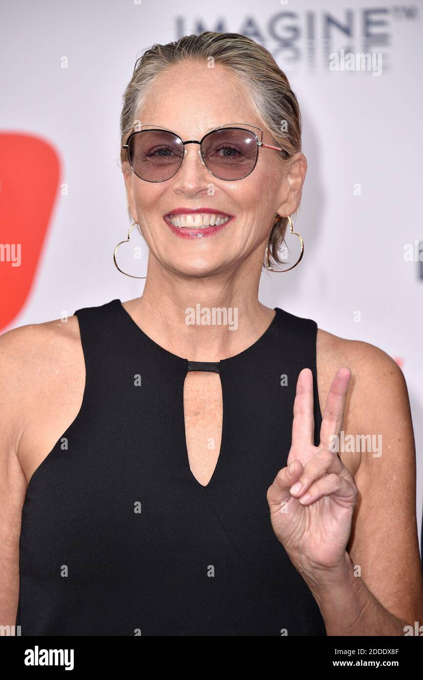 Sharon Stone asiste al estreno de 'The Spy Who Decherme' en el Regency Village Theatre el 25 de julio de 2018 en los Angeles, CA, EE.UU. Foto de Lionel Hahn/ABACAPRESS.COM Foto de stock