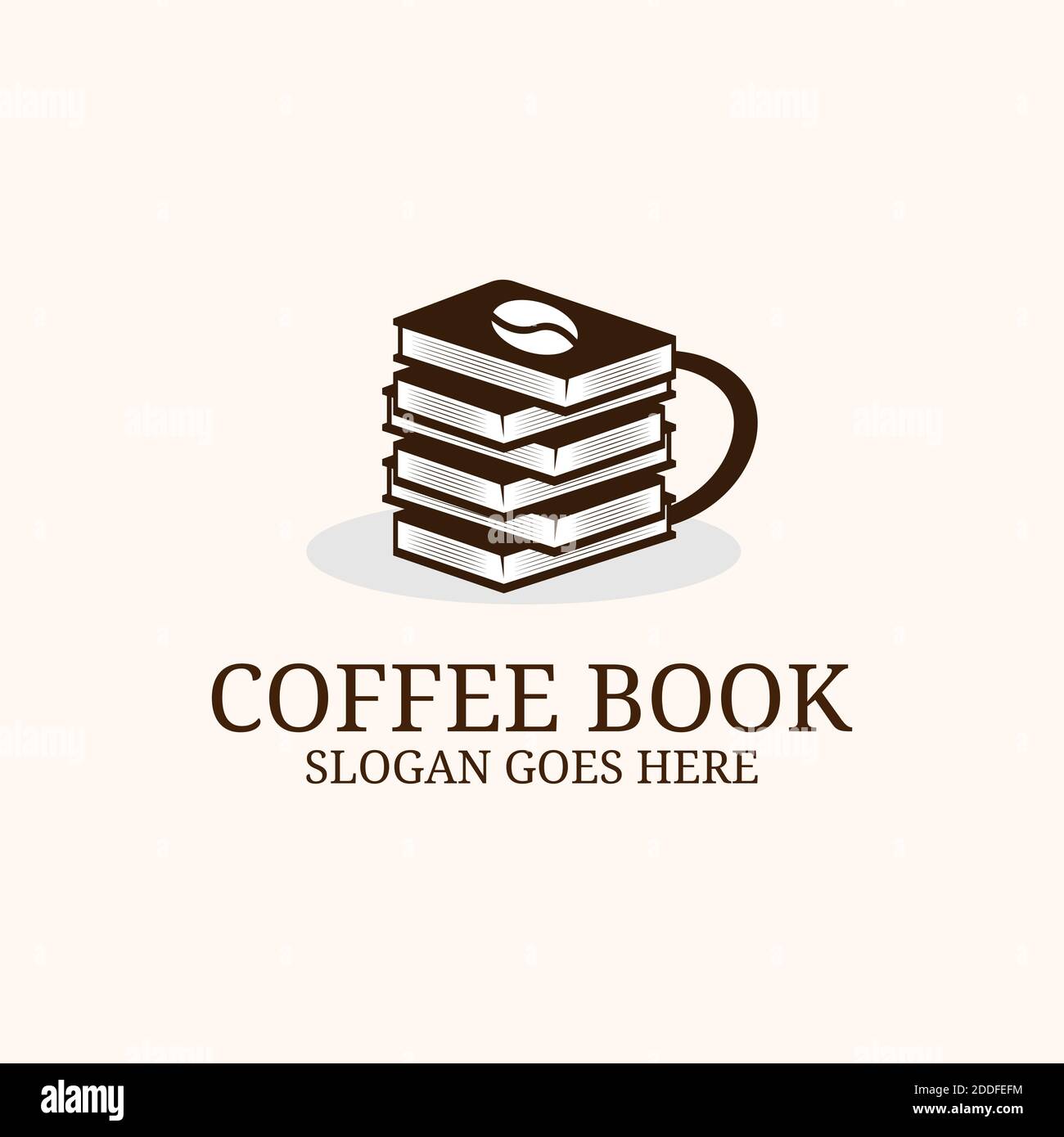 Café y libro logotipo diseño de inspiración vectorial, lo mejor para su identidad de Marca Ilustración del Vector